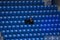 Unidentified spectator on tribune just before hockey game Vityaz vs Lokomotiv on Russia KHL championship in Podolsk, Russia.