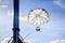 Unidentified tourist doing parachute sailing recreational activity in Boracay Island, Aklan, Philippines