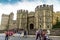 Unidentified tourists near the exit from Medieval Windsor Castle