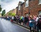 Unidentified visitors queuing in front of the Windsor Castle. UK