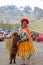 Unidentified Woman with Alpaca on Limite Vial. Puno Region. Peru