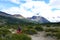 Unidentified woman backpacker inside the Los Glaciares National Park, El ChaltÃ©n, Argentina