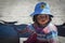 Unidentified young indigenous native Quechua children at the local Tarabuco Sunday Market, Bolivia