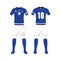 Uniform of football Italy sport design template.Sport uniform in