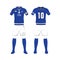 Uniform of football Italy sport design template.Sport uniform in