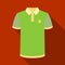 Uniform shirt for golf.Golf club single icon in flat style vector symbol stock illustration web.