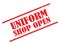 Uniform shop open stamp