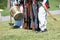 Uniform of soldiers during the Russian-French war of 1812. The guns and drums of 1812