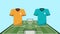 Uniforms soccer match versus teams animation