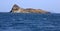 Uninhibited rocky volcanic islet near Hanish island in Red Sea