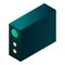 Uninterruptible power supply icon, isometric style