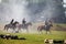 Union Civil War soldiers on horses