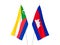 Union of the Comoros and Kingdom of Cambodia flags