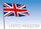 Union Jack ensign flag, United Kingdom, vector illustration