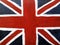 Union Jack flag on metal background