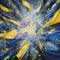 Union Jack and Ukrainian Flag unite at Eurovision in Liverpool. Generative AI
