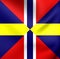 Union Naval Jack and Diplomatic Flag of Sweden and Norway