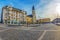The Union Square with historical buildings. Oradea, Romania