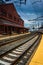 Union Station and railroad tracks in New London, Connecticut.