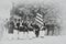 Union troops marching in column formation