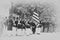 Union troops marching in column formation,