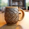 Unique 3d Printed Wooden Coffee Mug With Realistic Details