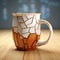 Unique 3d Rendered Brown Mug With Realistic Details