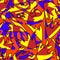 Unique abstract seamless colorful pattern with unusual leaves