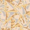 Unique abstract seamless colorful pattern with unusual leaves