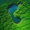 Unique aerial view of a winding river cutting through a vibrant green save the planet Enviroment