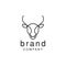 Unique animal buffalo Logo line Design, bovines. bison. Cattle. Taurus And Bull Logo Linear Design Vintage Retro Hipster Illustrat