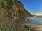 The unique architecture of the beach front Mushroom House in La Jolla, California