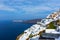 Unique architecture of Imerovigli Santorini`s houses on the cliff