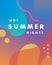 Unique artistic design card - hot summer nights