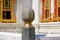 Unique Bai Sema or Sacred Boundary Stone at Wat Benchamabophit The Marble Temple in Bangkok, Thailand