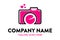 Unique camera, photography logo template