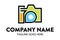 Unique camera, photography logo template