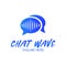 Unique Chat logo, Water wave chat logo template designs, Social Talk Logo Template Design