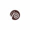 Unique circle spiral snail logo