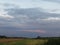 Unique clouds, illuminated by the rays of the setting sun.