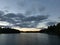 Unique clouds on a lake