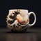 Unique Coffee Mug With Realistic Wave Artwork