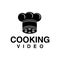 Unique and creative cooking video logo with film strip and chef hat
