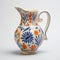 Unique Decorative Earthenware Pitcher With Folkloric Realism