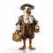 Unique Duck Character In Traditional Bavarian Clothing With Detailed Costume