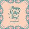 Unique Element design of leaves frame, for happy mother day poster design. Vector