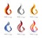 A unique fire flame logo design