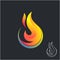 Unique Fire Flame Logo Template