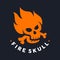 Unique Fire Skull Logo