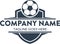 Unique football soccer related logo template. vector. editable